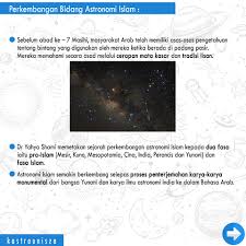 Banyak ilmuwan muslim berkontribusi di bidang astronomi. Kelab Astronomi Unisza Photos Facebook