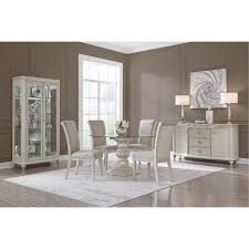 Traditional Pearl Beige 5 Piece Dining Room Set Starlight Rc Willey Furniture Store In 2020 Dining Room Windows Yellow Dining Room Round Dining Room