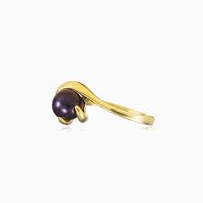 Unique Black Pearl Ring Monte Cristo