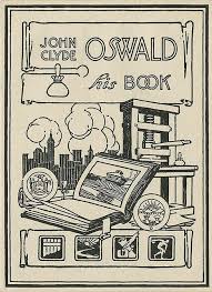 Bookplate Of John Clyde Oswald Ex Libris Book Plates Hand Lettering Cards