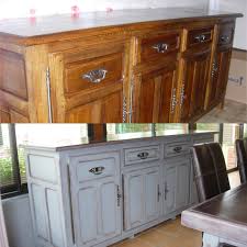 Buffet ancien noir et bois. Buffet Relooke Avant Apres Claire Et Daniel Bourget Artisans Ebenistes De France Angers