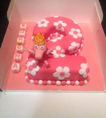 Girly 2nd Birthday Cake Designs For 2 Year Old Boy Peppa Pig Number 2 Cake Pig Birthday Cakes Peppa Pig Birthday Cake Baby Birthday Cakes