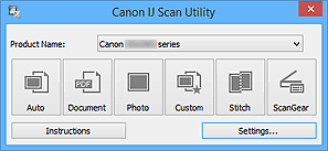 This is an application that allows you to scan photos, documents, etc easily. Canon Pixma Manuals G3000 Series Ij Scan Utility Main Screen