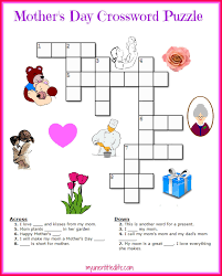Free Mother S Day Crossword Puzzle Printable Mother S Day Games Crossword Puzzle Mothers Day Crafts For Kids