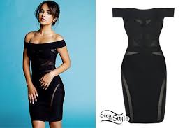 Becky G Black Sheer Panel Dress Becky G Outfits Sheer Panels Dress Outfits