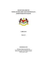Kempen penanaman 100 juta pokok. Dasar Ict Mindef V3 1