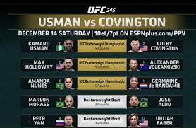 After a couple years of. Ufc 245 Card Is Stacked Ufc