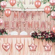 Globos De Decoracion De Feliz Cumpleanos Globos De Aluminio Con Letras De Oro Rosa Para Ninos Y Adultos Decoraciones Para Fiesta De Cumpleanos Suministros Para Fiesta Buy Globos De Decoracion Globos De Feliz Cumpleanos Letras De