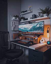 Pin By Tru Asian On Desk Setups Home Office Setup Home Studio Setup Home Office Design