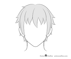 How to draw anime & how to draw manga faces requires knowing where to place the features and how to map them to the face at. How To Draw Anime Male Hair Step By Step Animeoutline