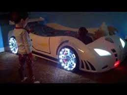 Mini moto toys kids car bed small bedroom girls boys orthopedic mattress led night light storage boxes kids bedroom furniture. Childrens Ferrari 458 Italia Style Super Car Bed Frame By Bianco Furniture Customer White Youtube Race Car Bed Car Bed Kids Car Bed