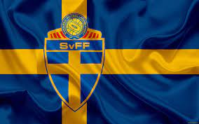 Download Wallpapers Sweden National Football Team Emblem Logo Football Federation Flag Europe Flag Of Sweden Football World Cup Besthqwallpapers Com Sweden Football National Football Teams Uefa European Championship