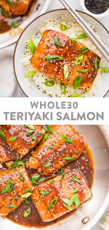 Teriyaki Salmon Whole30 Recipe In 2020 Paleo Seafood Recipes Salmon Teriyaki Recipe Teriyaki Salmon