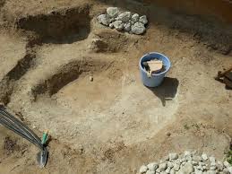 Before installing your underlayment and liner, you first must clean out your pond. Wildlife Pond Hole Is Now Ready For The Underlay And Plastic Liner Location Doha Qatar Water Features In The Garden Natural Pond Pond