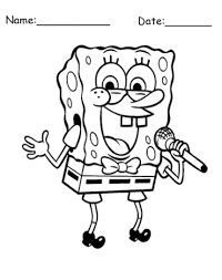 Sponge bob's neighbor and best friend is a pink starfish named patrick star, who lives under a rock. Spongebob Singing Printable Coloring Pages