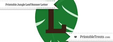 Wild one jungle themed party. Free Jungle Leaf Capital Letter L Printable Treats Com