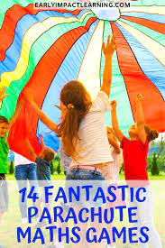 14 Fantastic Parachute Maths Games Physical Activities For Kids Parachute Games For Kids Preschool Activity Games