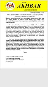 Ini memberikan prospek kerjaya yang lebih luas kepada veteran, tidak kira berpencen atau tidak. Mindef Malaysia On Twitter Siaran Akhbar Unit Komunikasi Strategik Uks Kementerian Pertahanan Kebajikan Veteran Atm Sentiasa Dibela Dan Disalurkan Mengikut Peraturan Sedia Ada Https T Co Rxrrbxds75