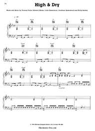 High And Dry Sheet Music Jamie Cullum Jamie Cullum Sheet Music Printable Sheet Music