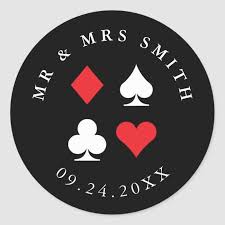 Destiny Las Vegas Casino Themed Custom Text Classic Round Sticker Zazzle Com In 2020 Casino Las Vegas Las Vegas Wedding Gifts Vegas Casino