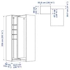 Entdecke die pax kleiderschränke von ikea für dein schlafzimmer: Pax Eckanbauelement 4 Boden Weiss 53x58x236 Cm Ikea Deutschland