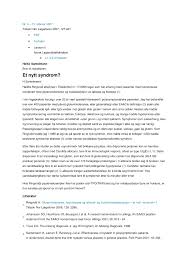 I agree with the british medical journal that the testing is not done honestly. Pdf Et Nytt Syndrom 10
