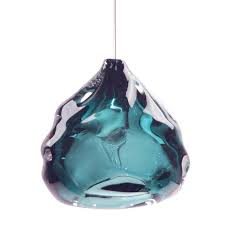 Small Steel Blue Happy Pendant Light Hand Blown Glass Made To Order For Sale At 1stdibs