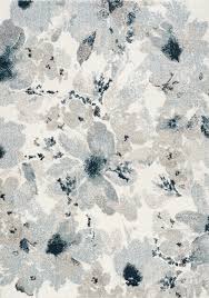 An array of fine patterns and quality fabrics. Sable Grey Cream Blue Floral Pattern Rug 5 3 X 7 7 Victoria Rose Decor