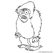 Later you can print it and color it as you like. Zombie Yeti Coloring Pages Plants Vs Zombies Coloring Pages Coloring Pages For Kids And Adults
