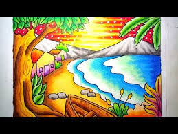 Types of oil pastel colours. Contoh Gambar Teknik Mewarnai Dengan Crayon Oil Pastel Kataucap