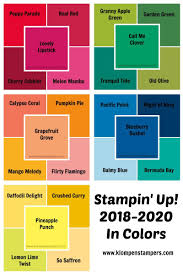 Color Comparison For Stampin Up S New 2018 2020 In Colors Shared By Jackie Bolhuis Klompenstampers Klompenstampers Jackiebol New Color Color Combos Color