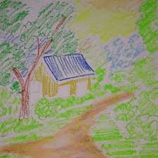 Download teknik mewarnai rumput tahap 1 untuk pemula crayon. Menggambar Pemandangan Alam Dengan Cat Crayon