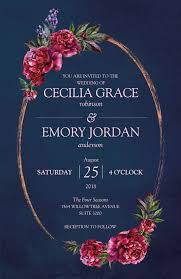 Florals And Navy Invitations Weddings By Vistaprint Printed Bridal Shower Invitations Wedding Invitations Wedding Invitation Tags