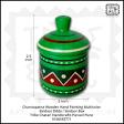 Hand Painting Multicolor Wooden Sindoor Box, Sindur Dibbi