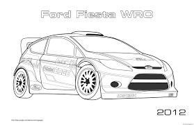 Dodge, ford, chevrolet classic hotrods. Ford Fiesta Wrc 2012 Coloring Pages Printable