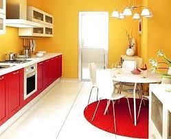 Red And Yellow Kitchen Decor Ideas With Yellow Wall Paint Red Accessories Living Room Home Decor Yellow Kitchen Decor Red Kitchen Walls Yellow Painted Walls
