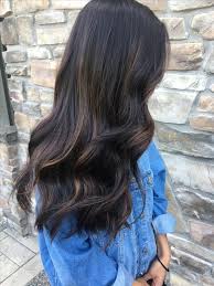 Subtle Dark Hair Caramel Balayage Long Hair Waves Long Hair Color Long Hair Styles
