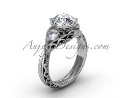 Tiffany hardwear:freshwater pearl ring in sterling silver. Modern Marriage Ring White Gold Engagement Ring Sgt624