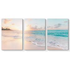 Wall26 Beach Wall Art Canvas Wall Art 3 Piece Wall Art Beach Canvas Art Beach Decor Coastal Wall Art Bedroom Wall Art Beach Print In 2021 Beach Wall Art Beach Canvas