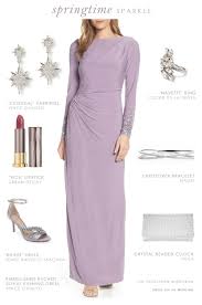 Mother Of The Bride Outfit For Spring Or Summer Long Sleeve Lavender Gown With Embelli Evening Dresses With Sleeves Lavender Gown Mother Of The Bride Dresses