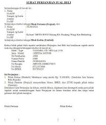 Contoh surat pernyataan kehilangan bpkb 2. Contoh Surat Jual Beli Motor Tanpa Bpkb Nusagates