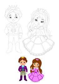 Je suis sûr que toi aussi tu adoreras les magnifiques dessins de princesse et que tu n'hésiteras pas à en imprimer un maximum. Coloriage Mignon Prince Et Princesse Coloriage Gratuit A Imprimer Dessin 2020
