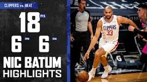 Nicolas batum is a french professional basketball player who last played for the los angeles clippers of the national basketball association. Nicolas Batum 18 Pts 6 3pm Catches Fire Vs Miami Heat La Clippers Youtube