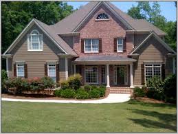 Bm gray mist is a stellar lighter paint color that complements red brick. House Paint Color With Red Brick Novocom Top