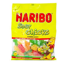 Haribo Sour Chicks 4 Oz Bags Pack Of 5 10 97 Haribo Snacks Snack Recipes