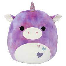 Squishmallow Tie Dyed Unicorn Plush 16 Inch Cute Stuffed Animals Animal Pillows Animal Plush Toys