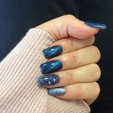 cateye in blau blaue nagel brautjungfern nagel mandel nagel designs