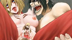Attack on Titan Eren fuck Anne female Titan on ground with Armin anime  hentai uncensored