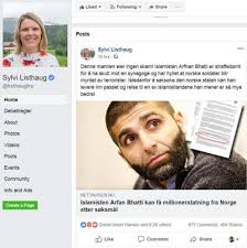 Frp leader sylvi listhaug says that it is cowardly of the labor party that they do not want to. Krim Oslo Sylvi Listhaug Raser Mot Arfan Bhattis Millionsoksmal Mot Norge