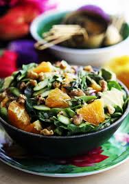 Maybe you would like to learn more about one of these? Asparagus Orange Spinach Salad With Basil Lemon Vinaigrette Yay For Food